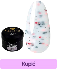 Baza hybrydowa Crystal Base Yogurt №3 mleczny z czarnymi i czerwonymi okruchami 15 ml